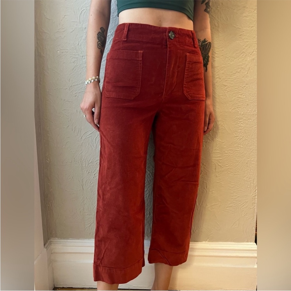 Velvet Heart Alyx Wide Leg Crop Corduroy Pants